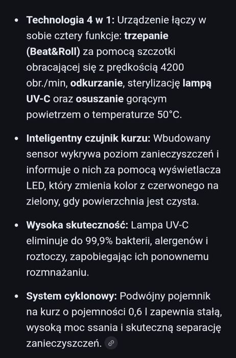 Odkurzacz do materacy Hoover HMC5