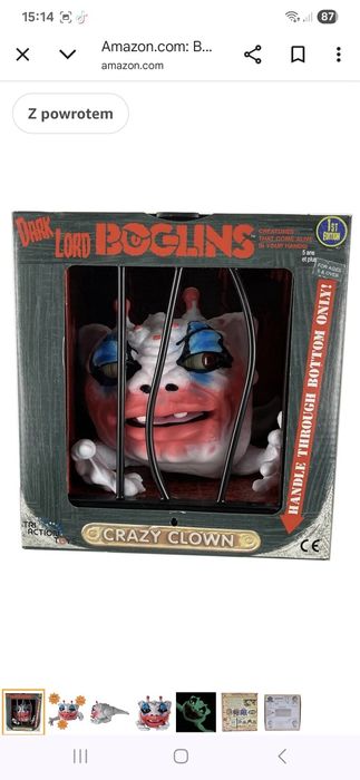 Boglins Dark Lord Crazy Clown Halloween