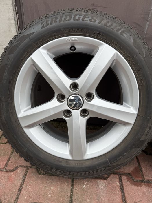 Komplet kół zimowych 5x100 Vw Skoda Seat 185/60/15 Bridgestone