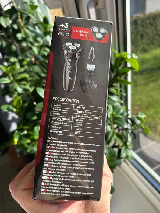 Elektryczna golarka dla mężczyzn Rategist 3w1 czarna