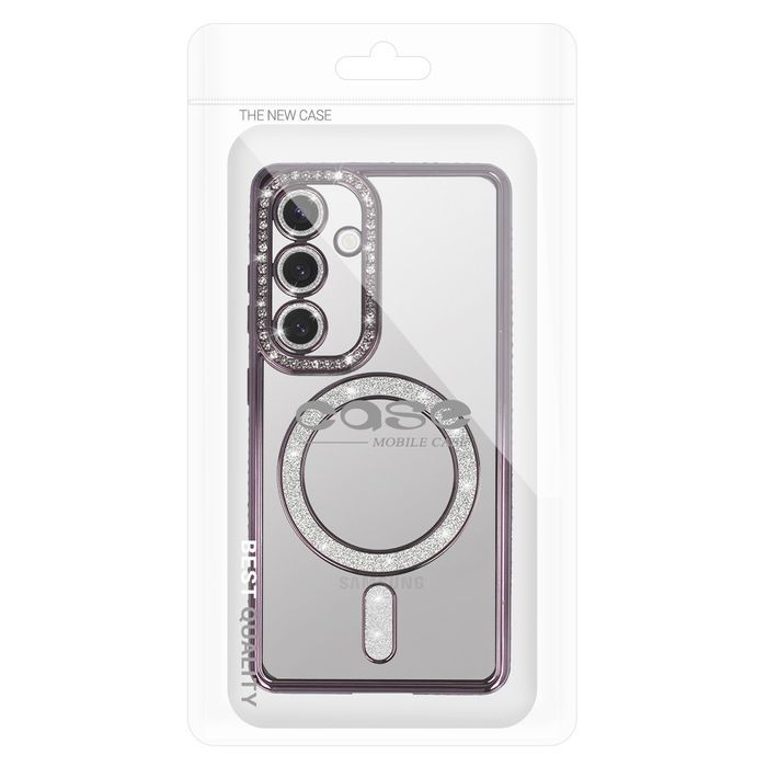 Bling Magsafe Case do Samsung Galaxy S26 Plus fioletowy