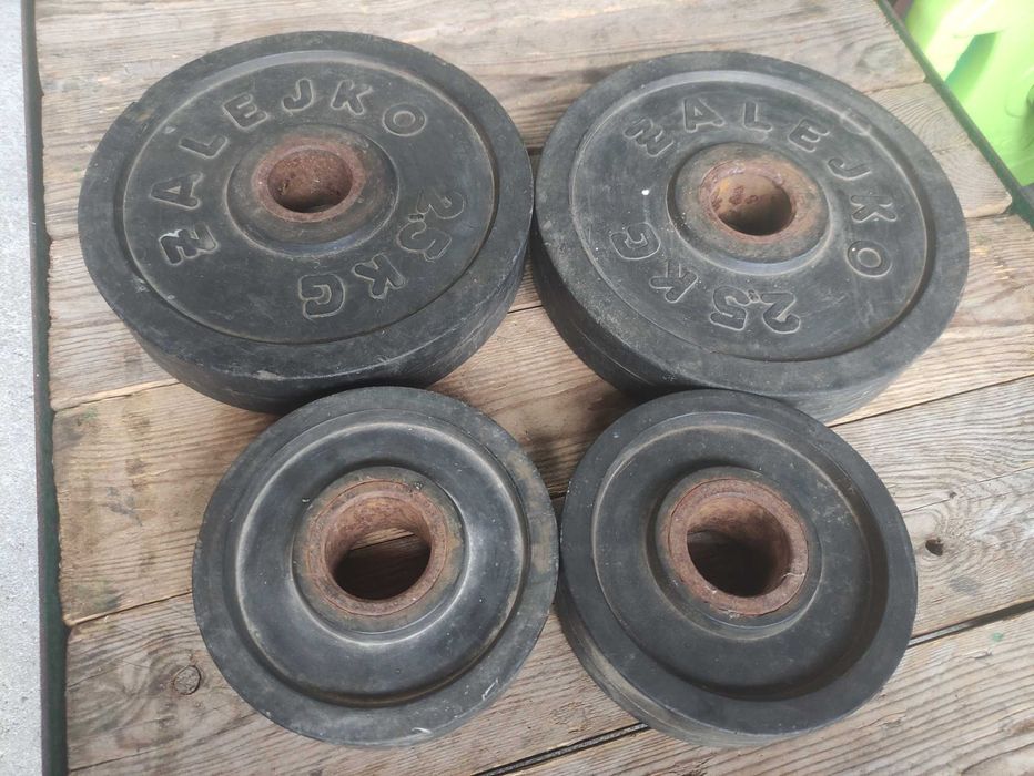 Obciążenie Olimpijskie Bumper Gumowe Techniczne Zalejko Koszalin 2x2,5kg 2x1,25kg fi 46mm