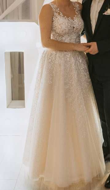 Suknia ślubna błyszcząca rozmiar 38/40