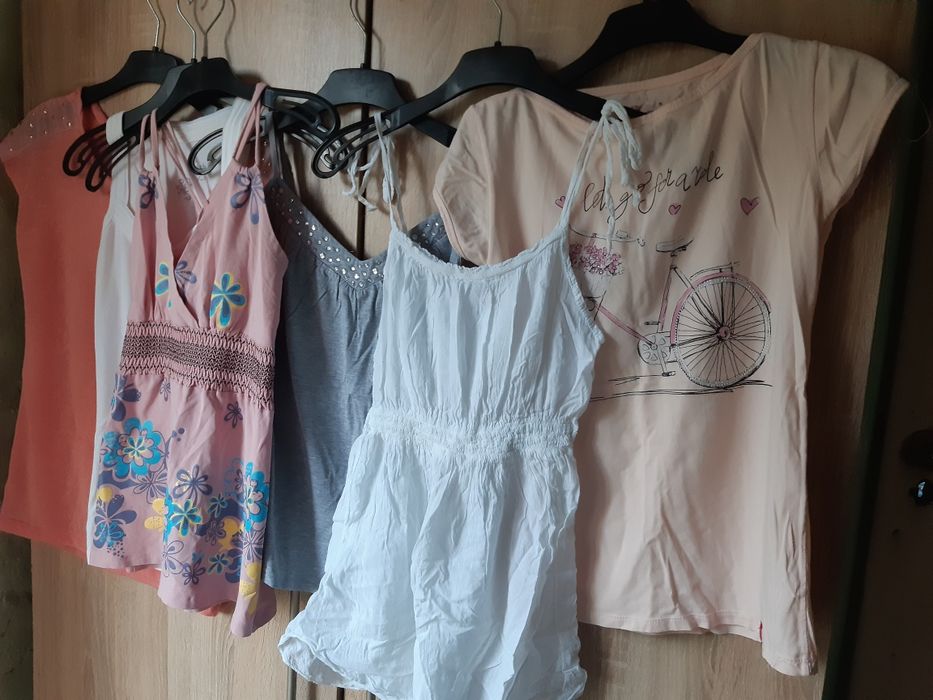 Koszulki 6 sztuk nowe i używane bluzki stan idealny r.S/M