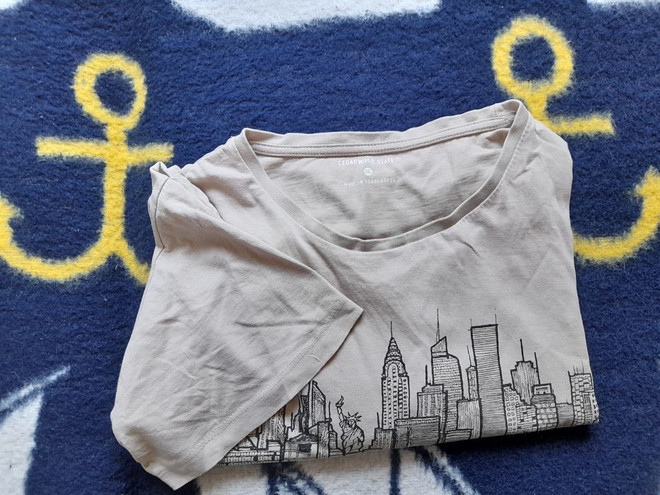 T-shirt męski XXL beżowy