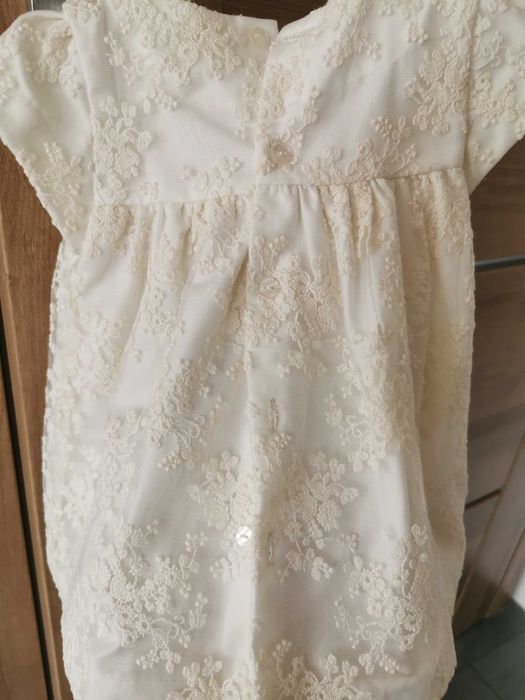 Sukienka  na chrzest/koronka, ecru, tiul, Mayoral r. 68
