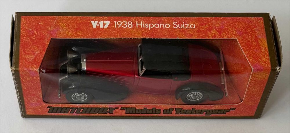 Y-17 Matchbox_1938 HISPANO SUIZA. Série “Models Of Yesteryear”. Completo, como novo.