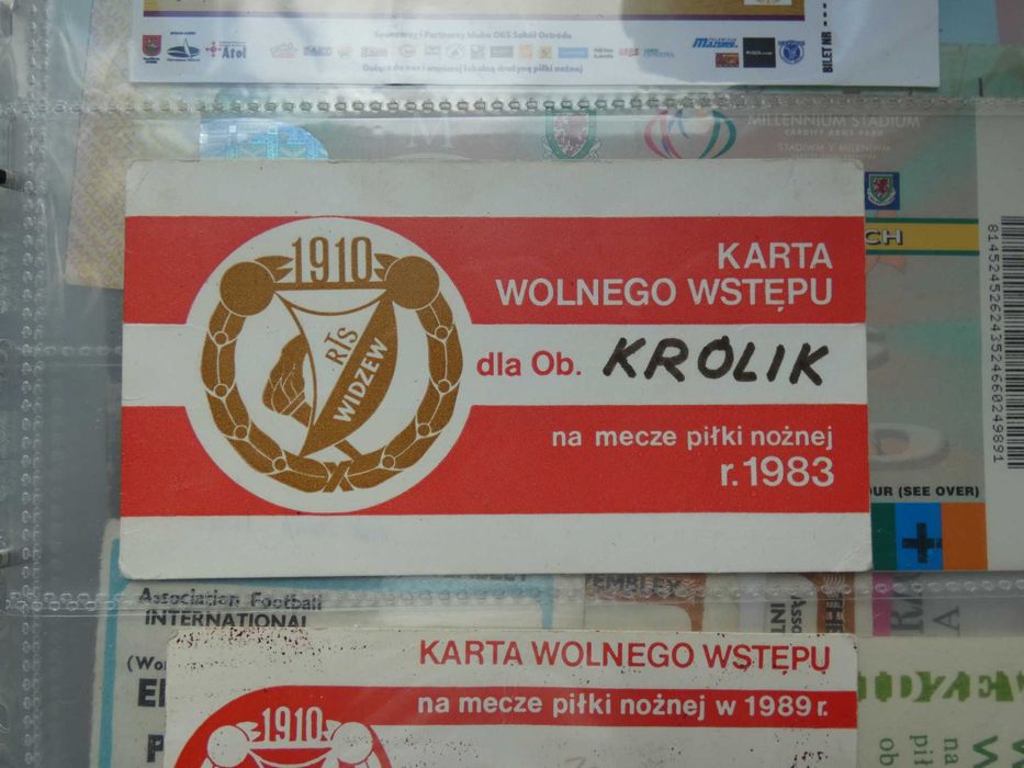 Bilet karta Widzew 1983