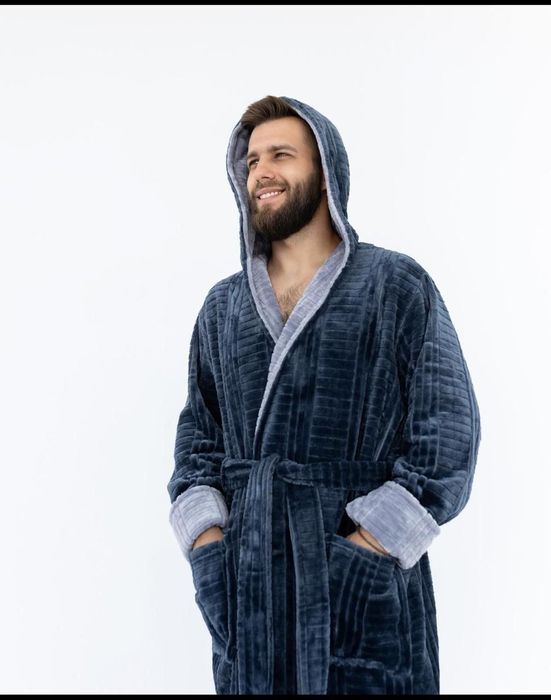 Ciepły szlafrok męski 52/54 xxxl