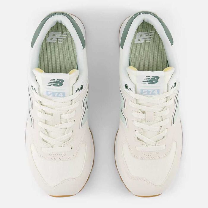 New Balance Womens 574 Sea Salt / New Spruce