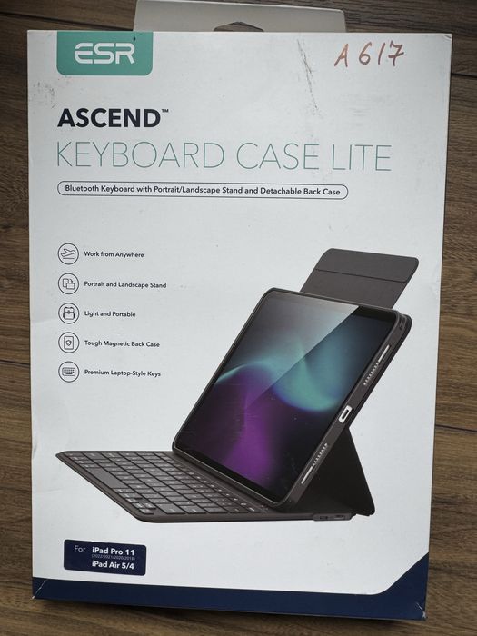 Чохол-клавіатура ESR Rebound Magnetic Keyboard Case 360 ​​US Layout-Black для iPad (А617)