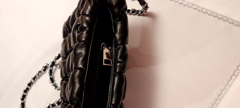 Torebka czarna skórka ekolog