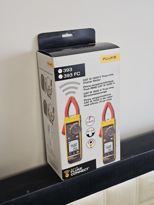 Nowy Fluke 393 FC Miernik Cęgowy Multimetr 1500V DC Fotowoltaika TRMS