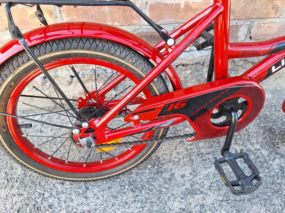 Дитячий велосипед Like2bike Sky 16 дюймів з багажником (Червоний)