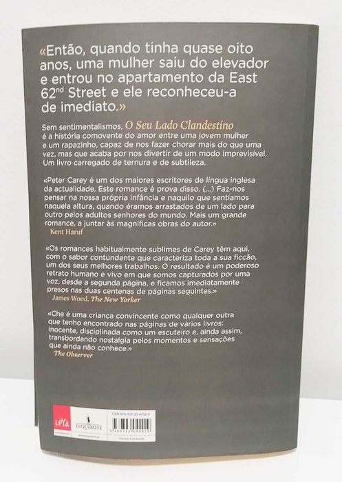 Livro - O seu lado clandestino (de Peter Carey)