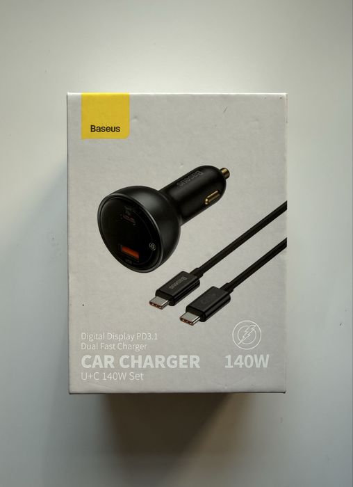 Baseus 140W Автомобильное зарядное устройство Dual Fast Car Charger