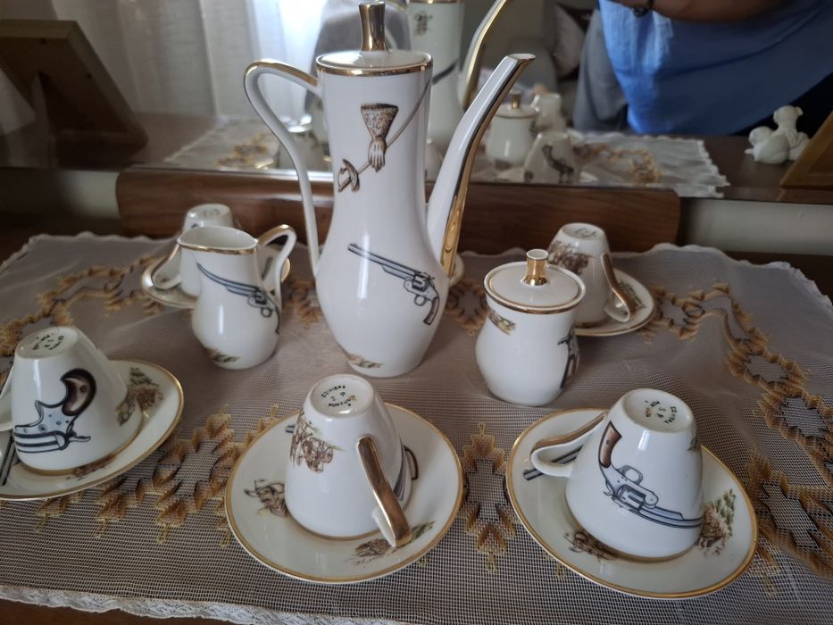 Serviço de café vintage