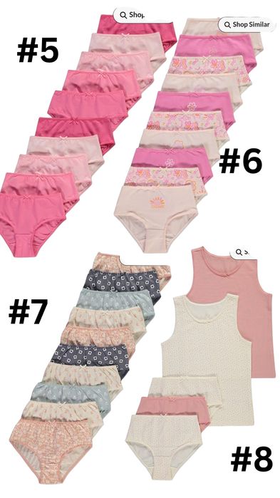 Дитячі трусики для дівчат George (набори)