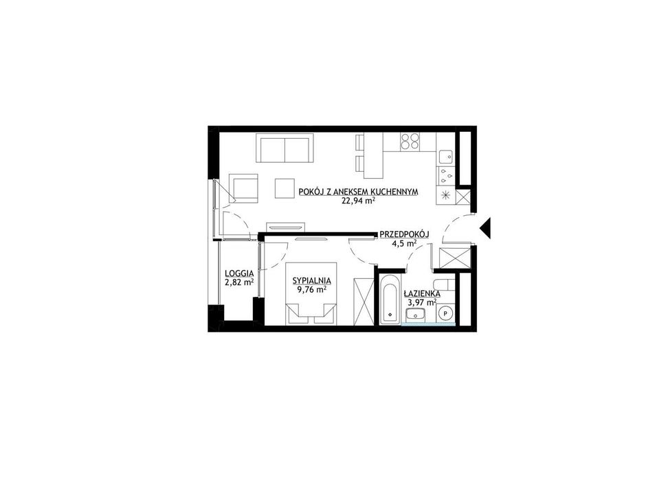 Centrum | Nowe 2 - pokojowe | 9 piętro | bezpośrednio | loggia | 2025