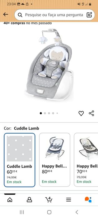 Cadeira espreguiçadeira bebé
