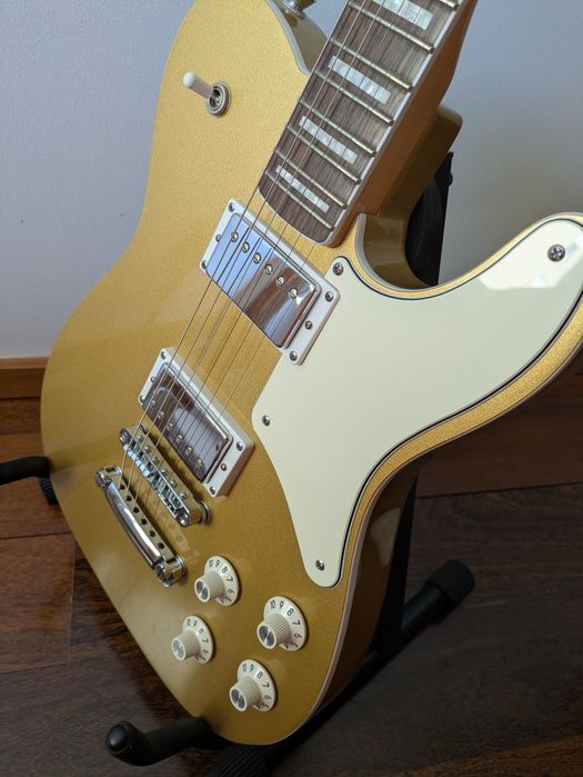 Squier Paranormal Troublemaker Telecaster Deluxe em Aztec Gold