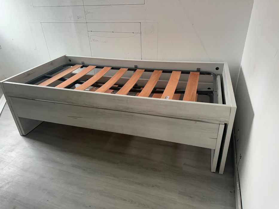Cama Compacta 90x190 estilo Conforama Mood – com 2 gavetões