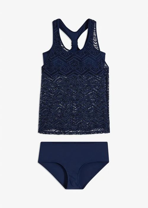 B.P.C tankini granatowe ażurowe z figami ^46
