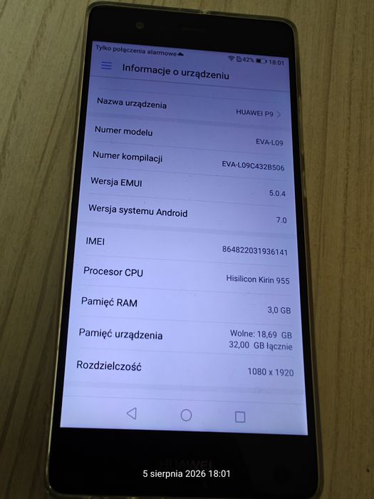 Telefon Huawei p9
