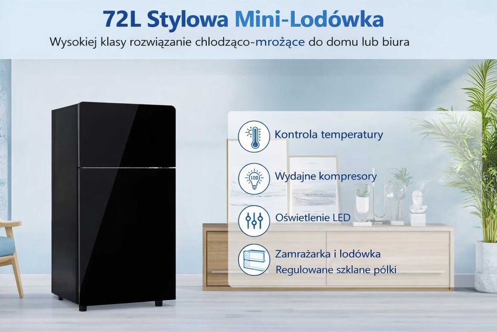 Mini lodówka 72L z zamrażarką