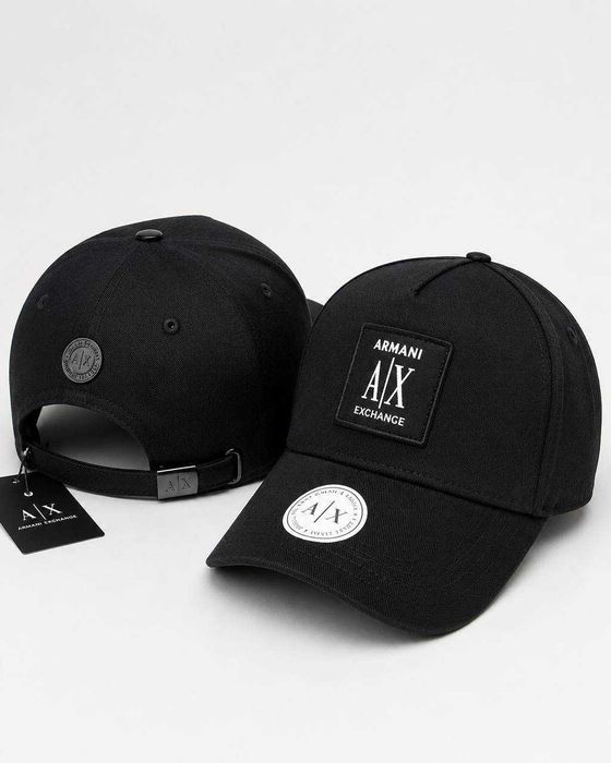 Кепка Armani Exchange A|X | Чорна | Регульований розмір | Premium