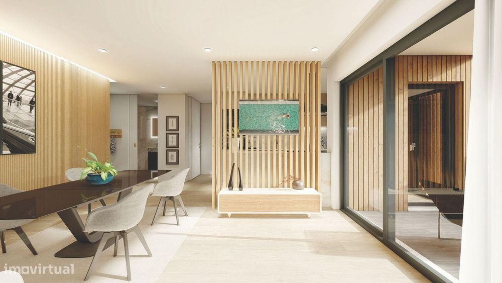 Plessis – Apartamento T2 exclusivo no último piso com terraço e piscin