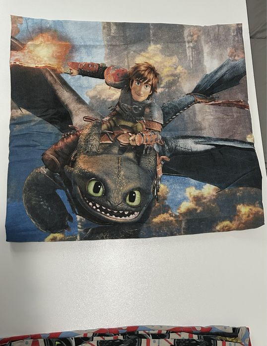 Fronha e capa de edredão dos dragons como novo