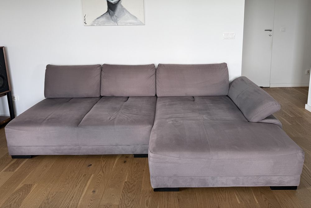Narożnik sofa IWC Home 272 x 165 cm z pufem szary