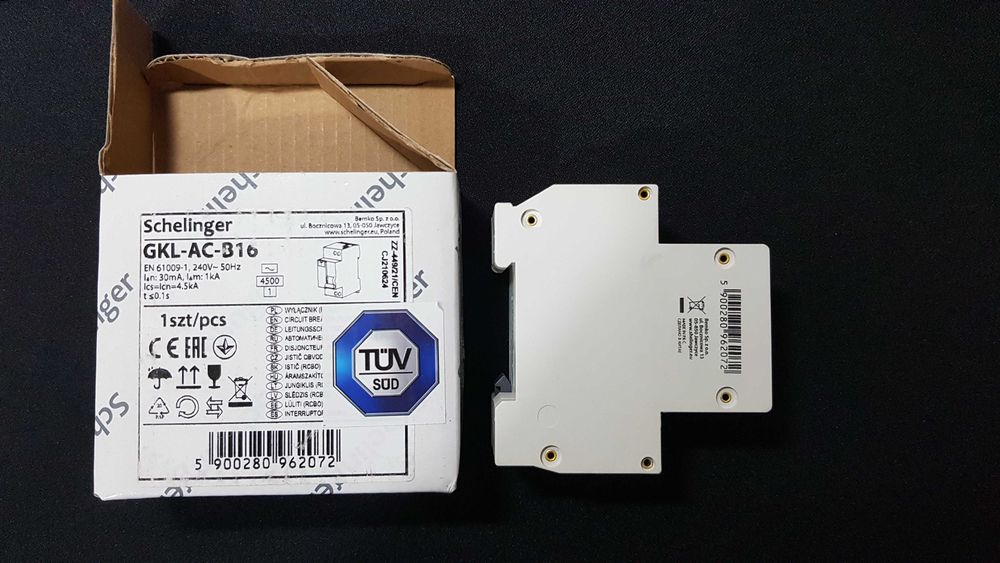 Shelinger УЗО диференціальний автомат АС 16А