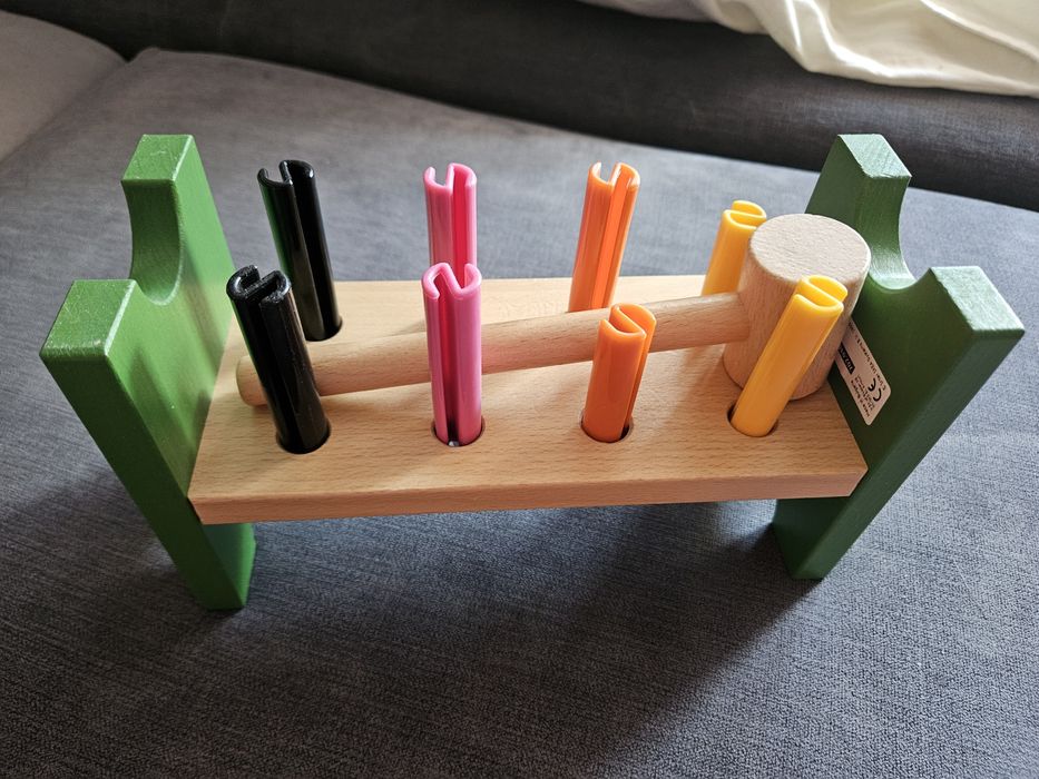 Przebijanka IKEA MULA, zabawka, młotek