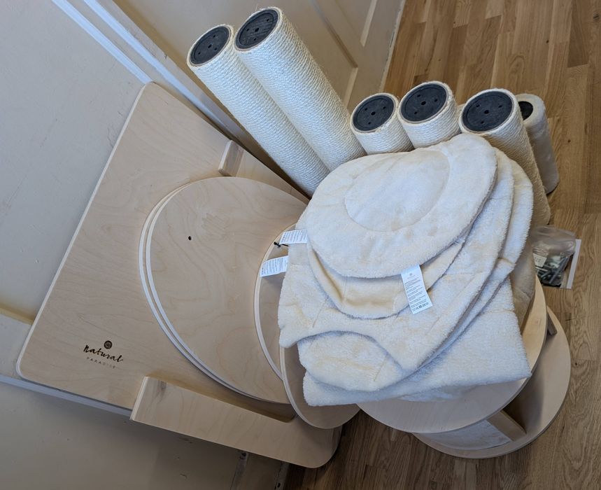 Natural Paradise Drapak dla Kota Petunia 140x68x193cm Kremowy OGROMNYu