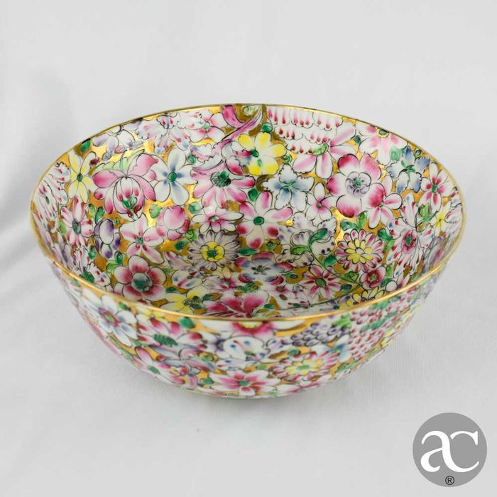 Taça porcelana da China, decoração “Mille Fleure”, circa 1960
