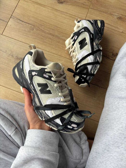 !РОЗПРОДАЖ! New Balance 530 Custom Beige Black Silver Edition 36 37 38 39 40 41 42 43 44 45