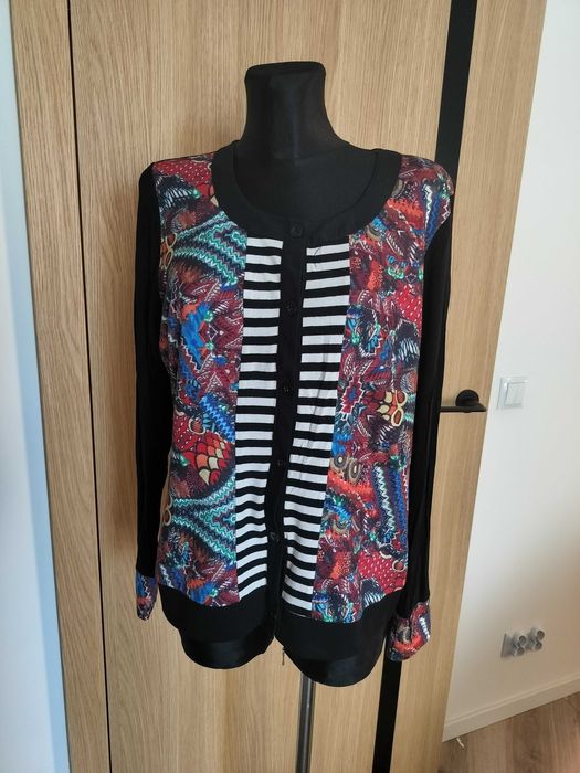 Efektowny sweter damski 44 delikatny biurowy bawełna 2XL Jurissile