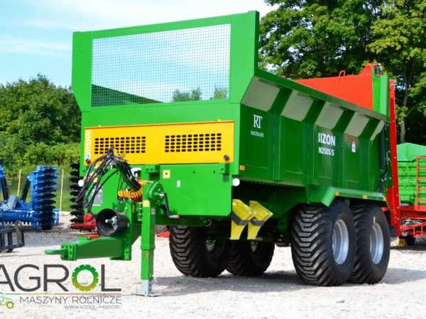 Rozrzutnik obornika ROLTRANS N250S/5 BIZON 10 ton skorupowy zawieszenie tandem