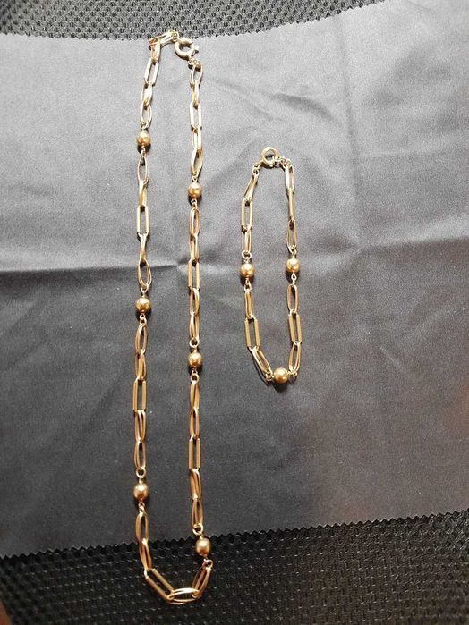 Fio + Pulseira em Ouro 19.2k