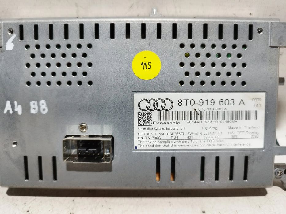 DISPLAY INFORMAÇÕES GPS AUDI A4 B8 8T0919603A