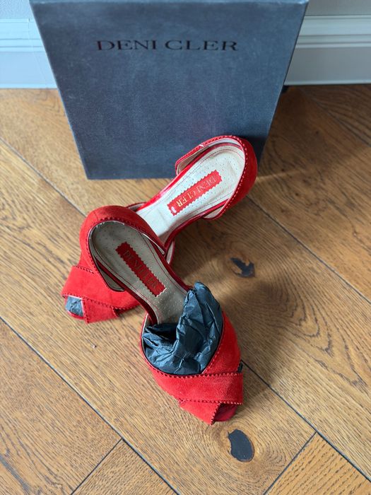 DENI CLER czerwone buty na obcasie r. 36