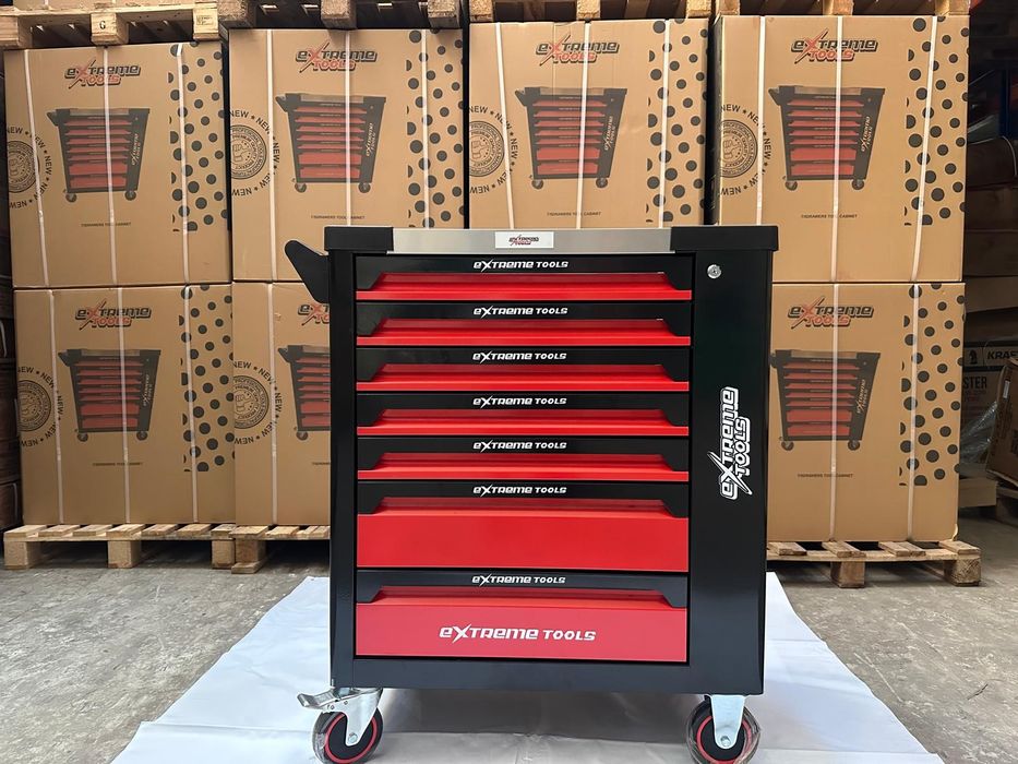 Carrinho de ferramentas Kraft mulher 7 gavetas 5 cheias