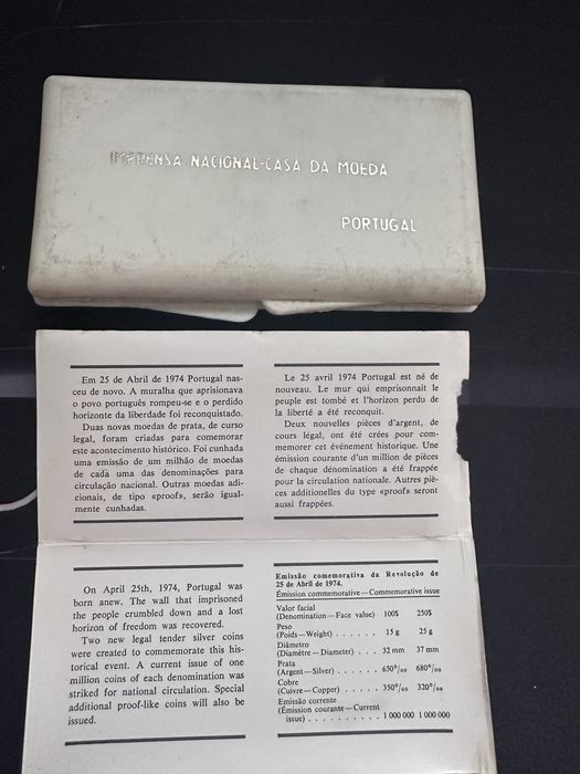 Moedas de Prata 25 de Abril de 1974