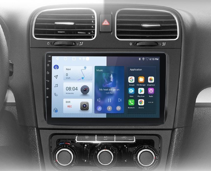 VW Golf 6 – Radio Android 15 9" CarPlay Android Auto 2GB/32GB GPS Nawigacja Stacja Multimedialna WiFi Bluetooth PL