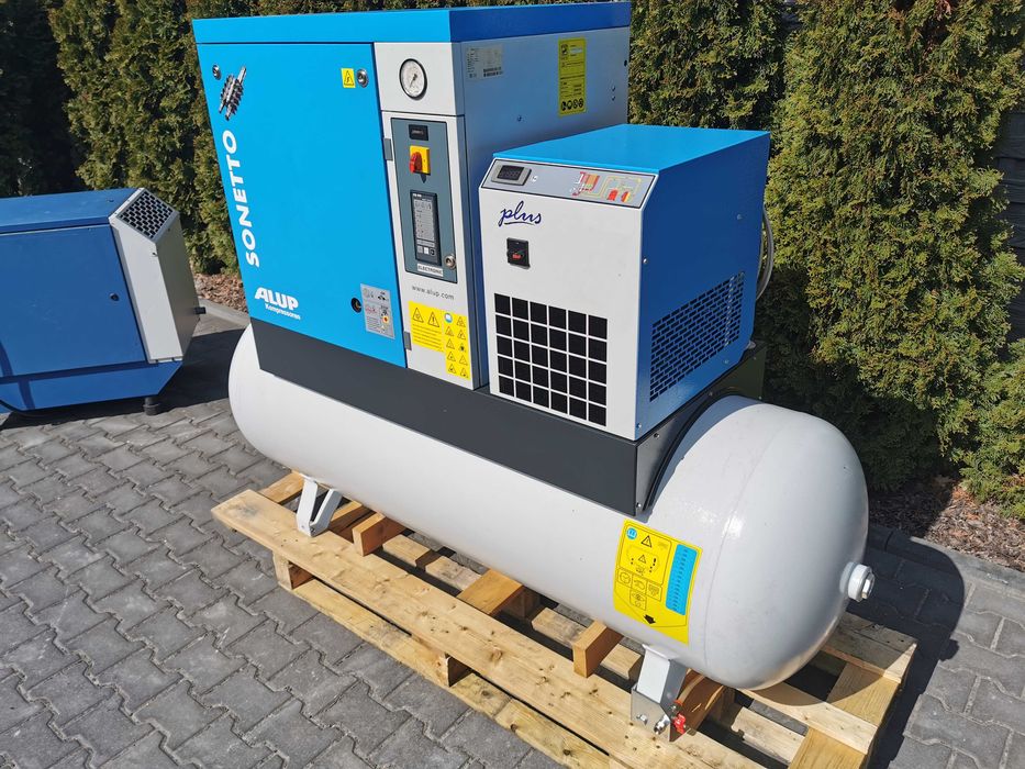 2016r 11kw 1600L/m ALUP Sprężarka śrubowa 10 bar KOMPLET + OSUSZACZ
