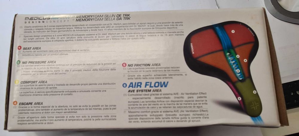 Selim de Bicicleta  WITTKOP medicus AIRFLOW TRK novo