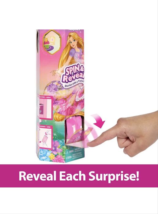 Лялька Рапунцель Disney Princess Rapunzel Fashion Doll Set Spin Reveal
