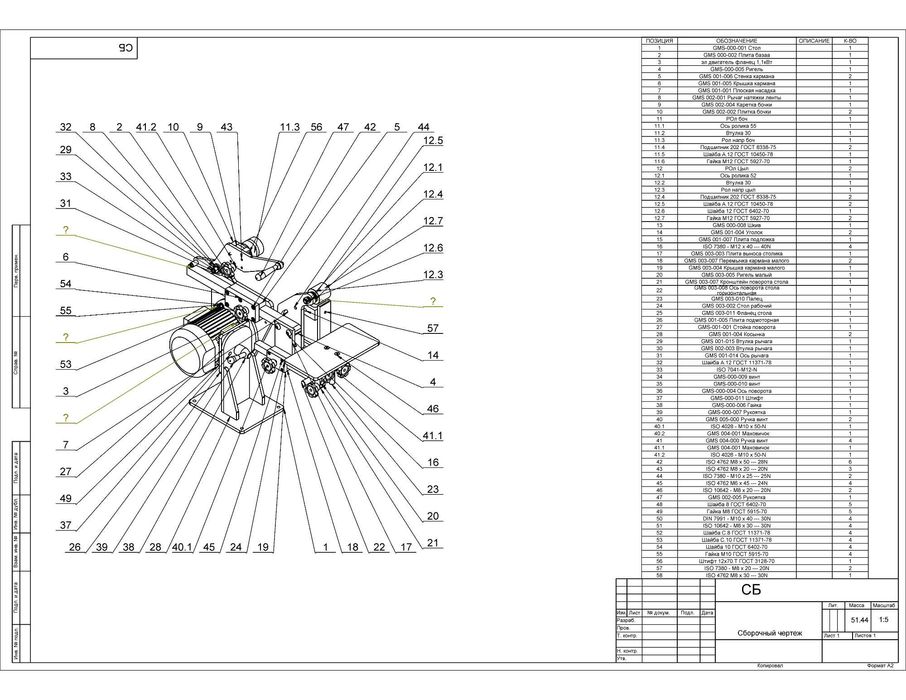 Гриндер, Чертежи